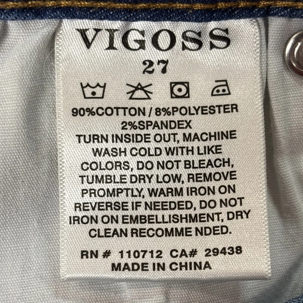 Vigoss 27 x 30 Jagger Skinny Medium Wash Stretch Denim Jeans